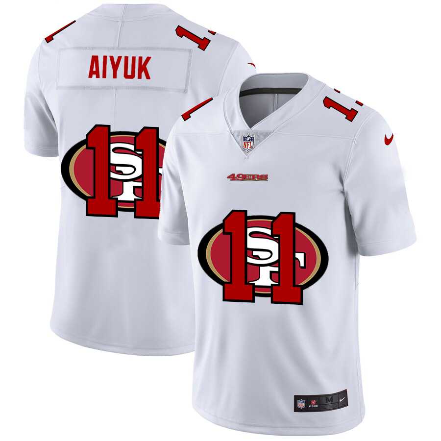 Nike 49ers 11 Brandon Aiyuk White Shadow Logo Limited Jersey Yhua,We sell and wholesale Nike 49ers 11 Brandon Aiyuk White Shadow Logo Limited Jersey Yhua on line form chian!